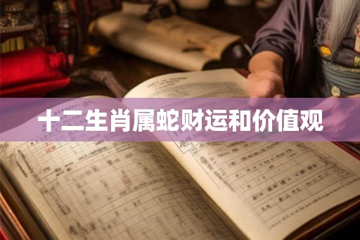 十二生肖属蛇财运和价值观