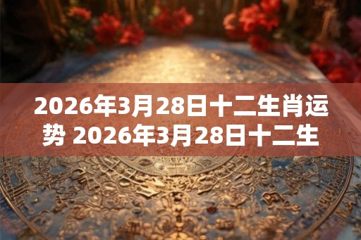 2026年3月28日十二生肖运势 2026年3月28日十二生肖运势如何