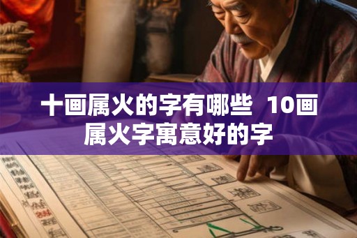 十画属火的字有哪些  10画属火字寓意好的字