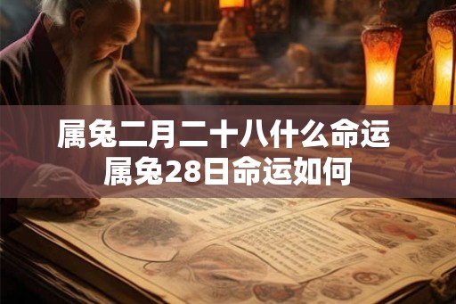 属兔二月二十八什么命运 属兔28日命运如何