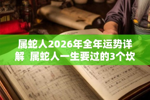 属蛇人2026年全年运势详解  属蛇人一生要过的3个坎