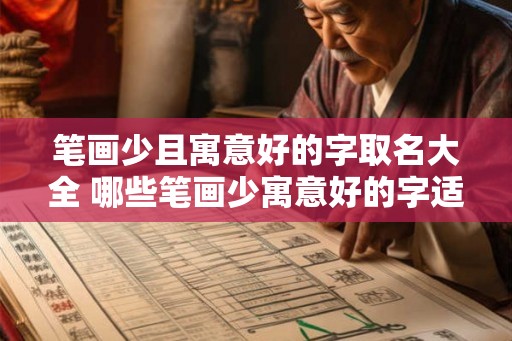 笔画少且寓意好的字取名大全 哪些笔画少寓意好的字适合取名