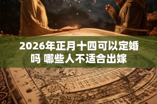 2026年正月十四可以定婚吗 哪些人不适合出嫁