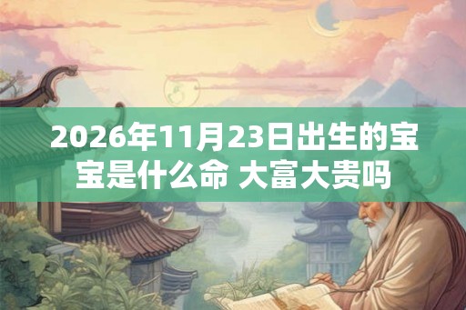 2026年11月23日出生的宝宝是什么命 大富大贵吗 2026年11月23日出生的宝宝是什么命 大富大贵吗