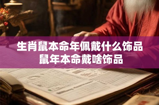 生肖鼠本命年佩戴什么饰品 鼠年本命戴啥饰品