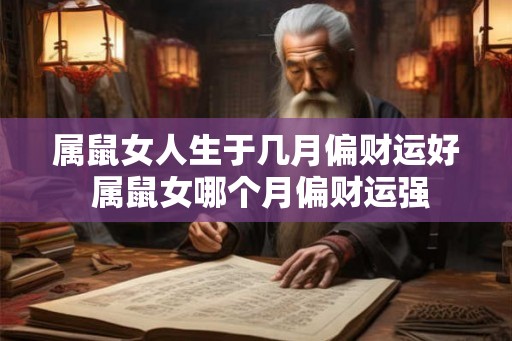 属鼠女人生于几月偏财运好 属鼠女哪个月偏财运强 属鼠女人生于几月偏财运好 属鼠女哪个月偏财运强