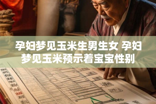 孕妇梦见玉米生男生女 孕妇梦见玉米预示着宝宝性别