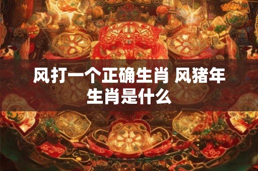 风打一个正确生肖 风猪年生肖是什么