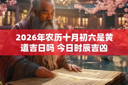 2026年农历十月初六是黄道吉日吗 今日时辰吉凶