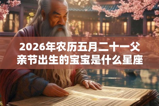 2026年农历五月二十一父亲节出生的宝宝是什么星座