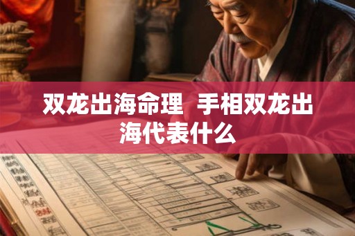 双龙出海命理 手相双龙出海代表什么 双龙出海命理 手相双龙出海代表什么