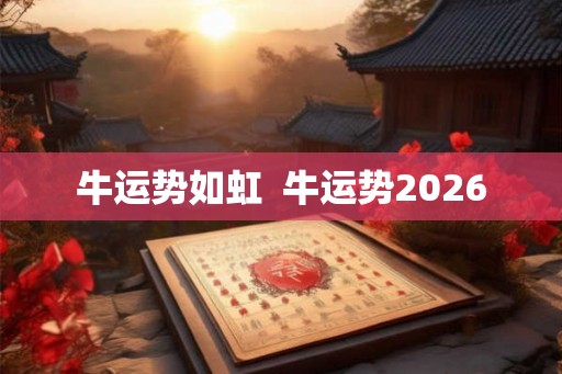 牛运势如虹  牛运势2026
