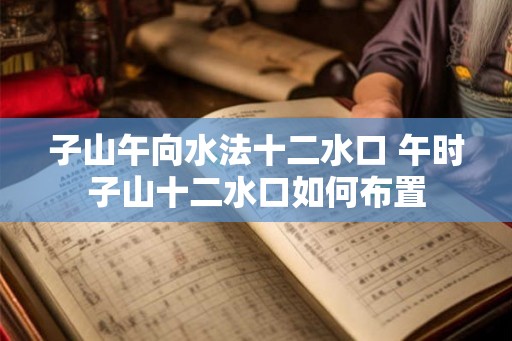 子山午向水法十二水口 午时子山十二水口如何布置