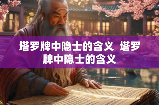 塔罗牌中隐士的含义  塔罗牌中隐士的含义