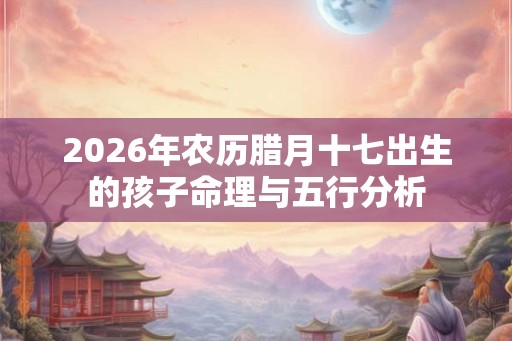 2026年农历腊月十七出生的孩子命理与五行分析 2026年农历腊月十七出生的孩子命理与五行分析