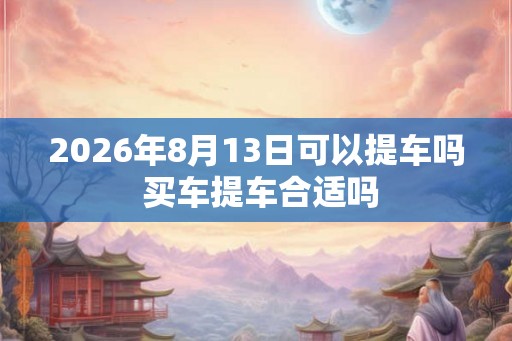 2026年8月13日可以提车吗 买车提车合适吗