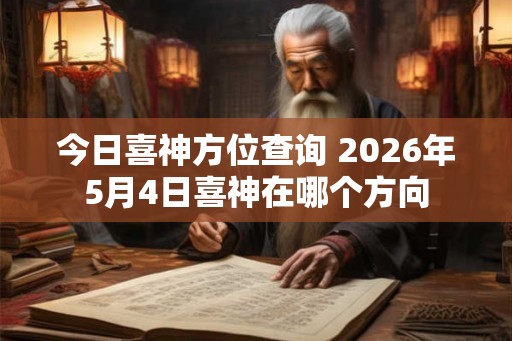 今日喜神方位查询 2026年5月4日喜神在哪个方向