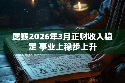 属猴2026年3月正财收入稳定 事业上稳步上升