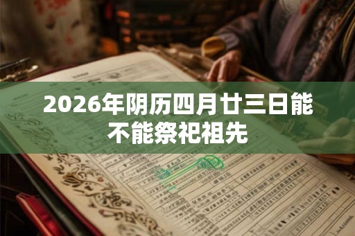 2026年阴历四月廿三日能不能祭祀祖先