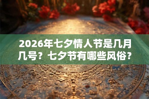 2026年七夕情人节是几月几号?七夕节有哪些风俗? 2026年七夕情人节是几月几号?七夕节有哪些风俗?
