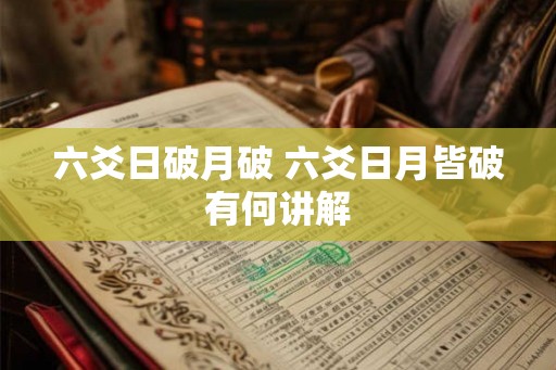 六爻日破月破 六爻日月皆破有何讲解