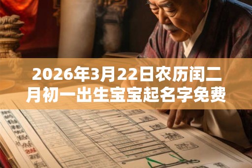 2026年3月22日农历闰二月初一出生宝宝起名字免费