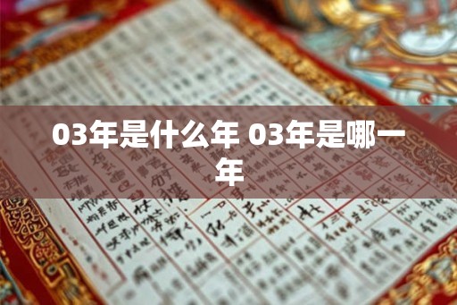 03年是什么年 03年是哪一年