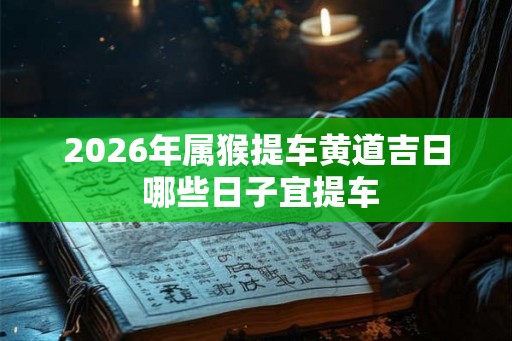 2026年属猴提车黄道吉日 哪些日子宜提车