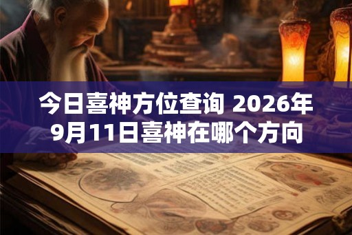 今日喜神方位查询 2026年9月11日喜神在哪个方向