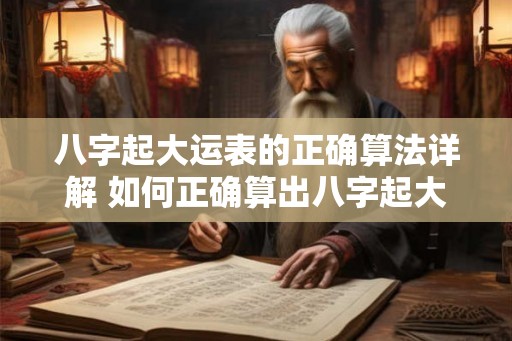 八字起大运表的正确算法详解 如何正确算出八字起大运表 八字起大运表的正确算法详解 如何正确算出八字起大运表