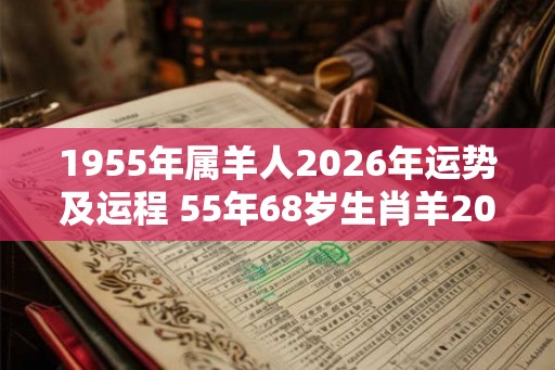 1955年属羊人2026年运势及运程 55年68岁生肖羊2026年每月运势