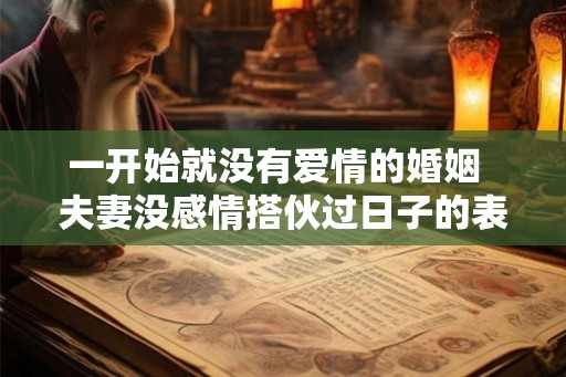 一开始就没有爱情的婚姻 夫妻没感情搭伙过日子的表现 一开始就没有爱情的婚姻 夫妻没感情搭伙过日子的表现