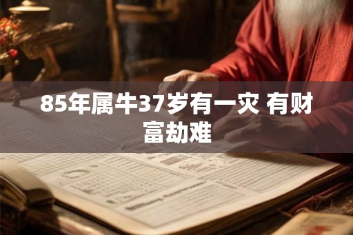 85年属牛37岁有一灾 有财富劫难