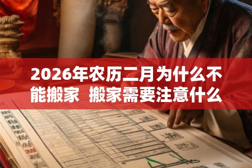 2026年农历二月为什么不能搬家 搬家需要注意什么 2026年农历二月为什么不能搬家 搬家需要注意什么
