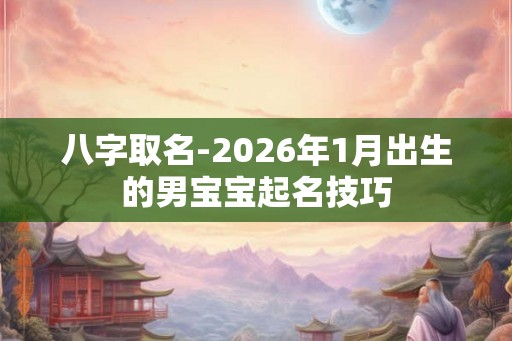 八字取名-2026年1月出生的男宝宝起名技巧