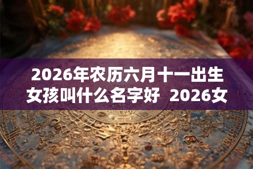 2026年农历六月十一出生女孩叫什么名字好  2026女孩最佳取名