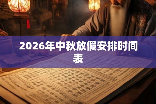 2026年中秋放假安排时间表