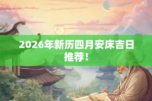 2026年新历四月安床吉日推荐！