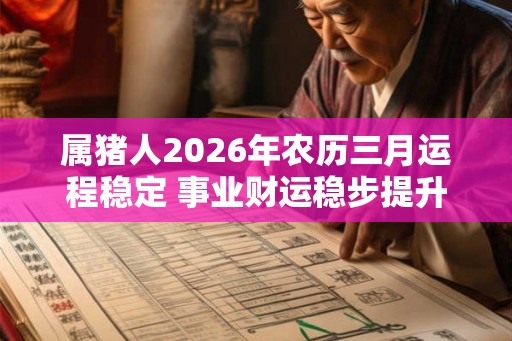 属猪人2026年农历三月运程稳定 事业财运稳步提升 属猪人2026年农历三月运程稳定 事业财运稳步提升