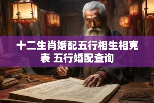 十二生肖婚配五行相生相克表 五行婚配查询