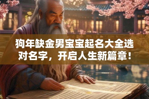 狗年缺金男宝宝起名大全选对名字，开启人生新篇章！