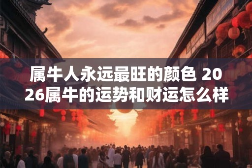属牛人永远最旺的颜色 2026属牛的运势和财运怎么样