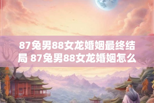 87兔男88女龙婚姻最终结局 87兔男88女龙婚姻怎么了