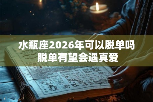 水瓶座2026年可以脱单吗 脱单有望会遇真爱