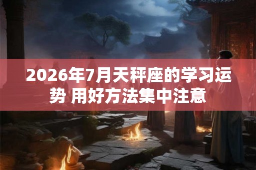 2026年7月天秤座的学习运势 用好方法集中注意