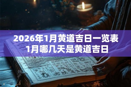 2026年1月黄道吉日一览表 1月哪几天是黄道吉日