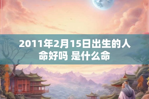 2011年2月15日出生的人命好吗 是什么命