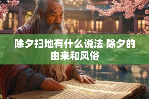 除夕扫地有什么说法 除夕的由来和风俗