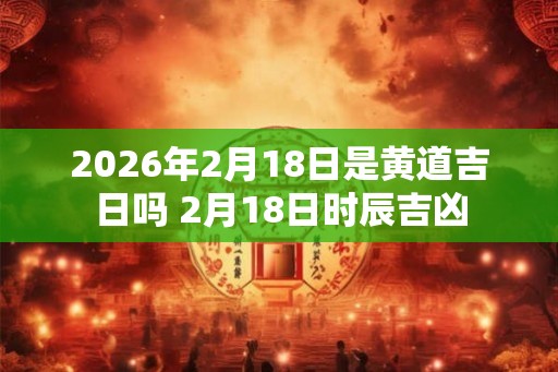 2026年2月18日是黄道吉日吗 2月18日时辰吉凶