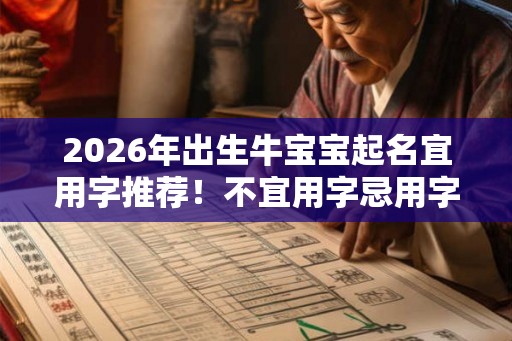 2026年出生牛宝宝起名宜用字推荐！不宜用字忌用字大全
